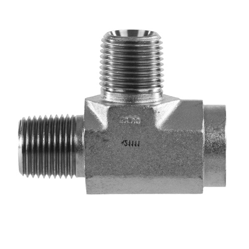 Male Branch Tee 1/4" Male NPT x 1/4" Female NPT Brass Union Tee Pipe Connector 