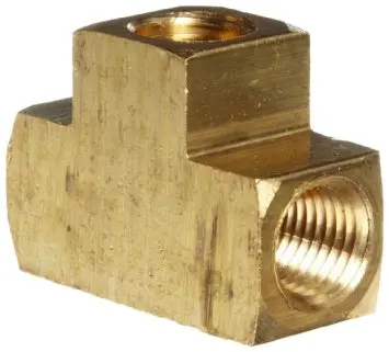 Female Pipe Tee, Brass