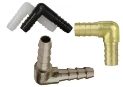 90° Union (Splicer) Elbow Barb Fitting