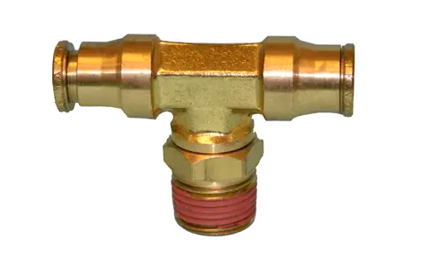 Male Branch Tee Swivel Push-to-Connect Brass