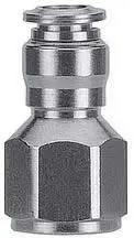 Female Connector Push-to-Connect Metallic 