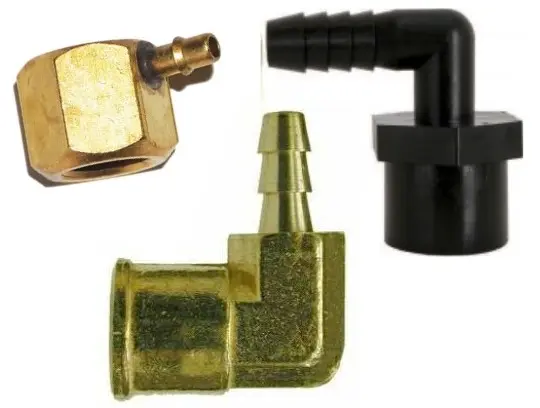 Female 90° Hose Barbs