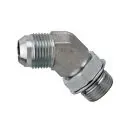 Male JIC x Male ORB, 45° Male Elbow, Steel