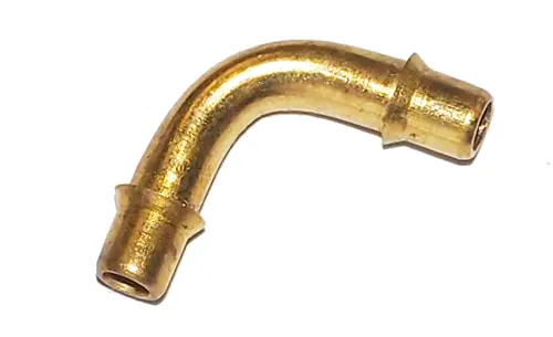 Barb x Barb 90° Curved Elbow Brass L Universal Power Conversion.JPG