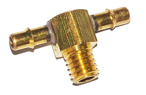 Miniature Male Branch Tee Hose Barb Brass