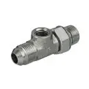 Gage Port Fitting, Male JIC/MB x ORB Port, Steel