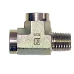 Male NPT x Female NPT x Female NPT, Male Pipe Street (Run) Tee, Steel