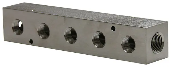 Wide Port Spacing Nickel Plated Manifold