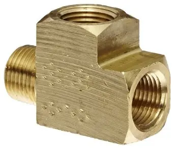 Male Pipe Street Tee, Brass