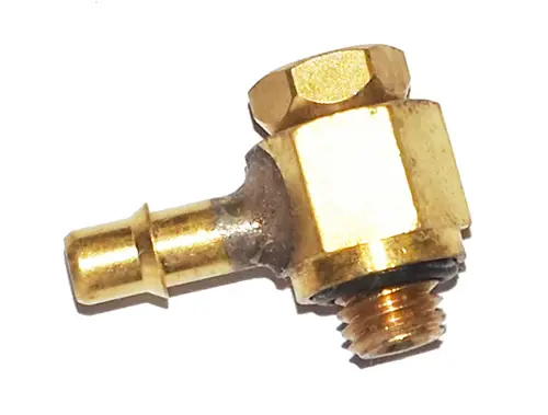 Miniature 90° Male Elbow Swivel Hose Barb Brass
