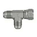 Female JIC Swivel x Male JIC x Male JIC, Female Swivel Run (Street) Tee, Steel