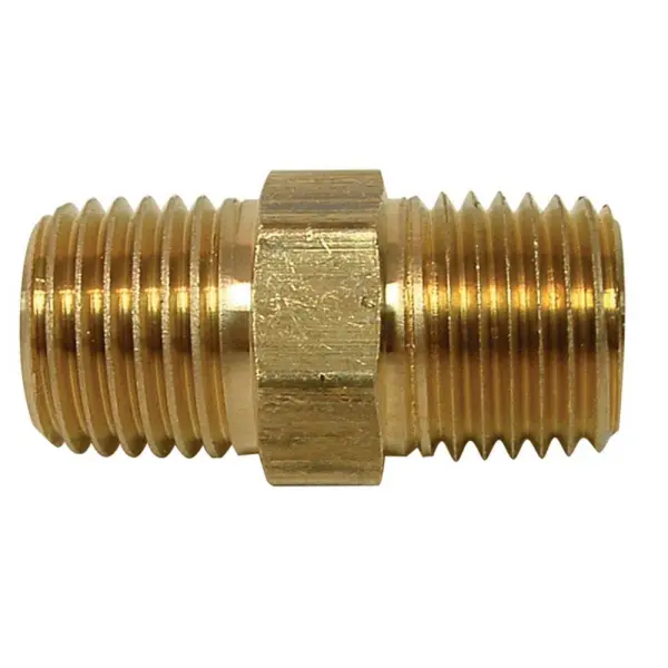 Hex Nipple, Brass