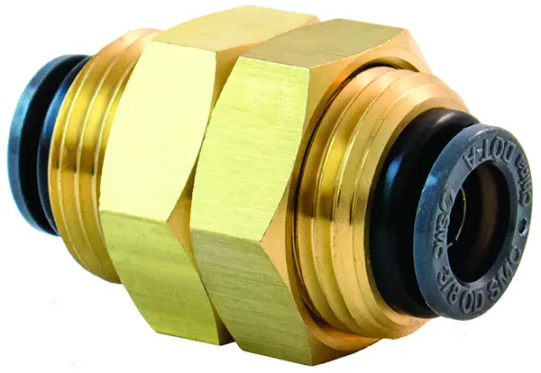 Bulkhead Union DOT Push-to-Connect Fitting