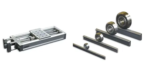 Types of linear bearings and actuators