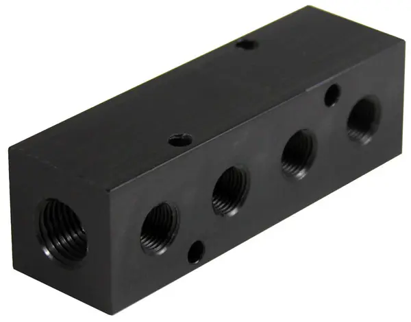 UPCM20-125-10B - Black Anodized Manifold