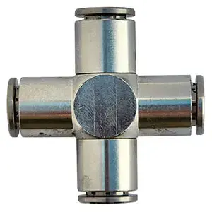 Union Cross Push-to-Connect Nickle Plated Brass