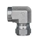 Female NPT x Female JIC Swivel, 90° Female Elbow Swivel, Steel