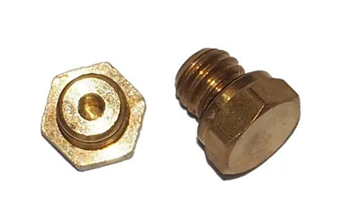 Miniature Hex Head Plug Brass