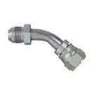 Male JIC x Female JIC Swivel, 45° Street Elbow Bent Tube, Steel